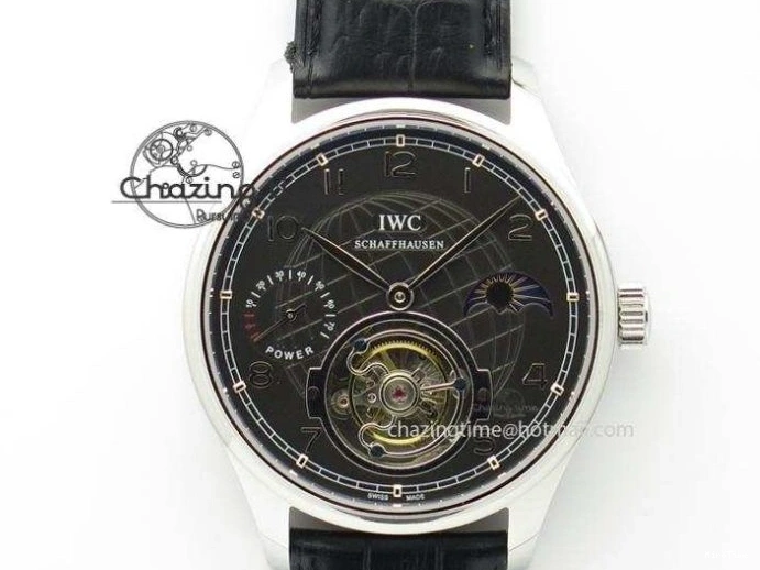 MIROTIME 0408 Portuguese Chrono IW3716 RSF 1:1 Best Edition Blue Dial on Black Leather Strap A RelaxedFit 7045